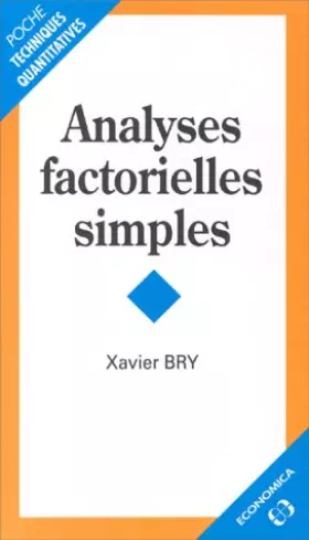 Couverture du produit · Analyses factorielles multiples