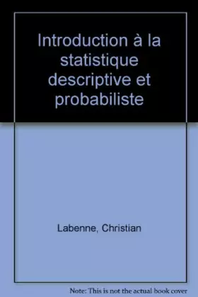 Couverture du produit · Introduction à la statistique descriptive et probabiliste