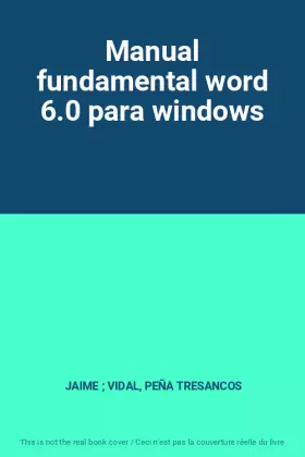 Couverture du produit · Manual fundamental word 6.0 para windows