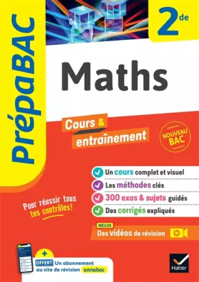 Couverture du produit · Prépabac - Maths 2de: cours, méthodes & entraînement (programme de Seconde)