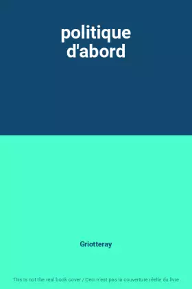 Couverture du produit · politique d'abord