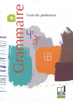 Couverture du produit · Grammaire 4e 3e: Livre du professeur