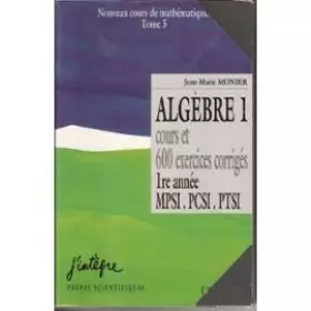 Couverture du produit · COURS MATHS ALGEBRE 1E ANNEE
