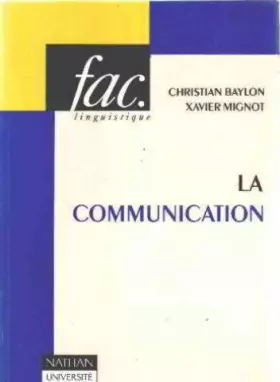 Couverture du produit · La communication