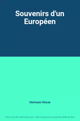 Couverture du produit · Souvenirs d'un Européen
