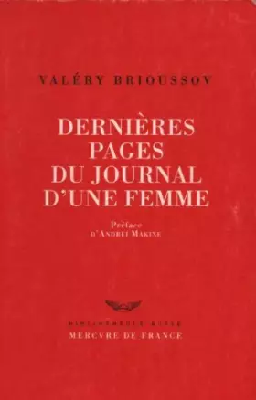 Couverture du produit · Dernières pages du journal d'une femme
