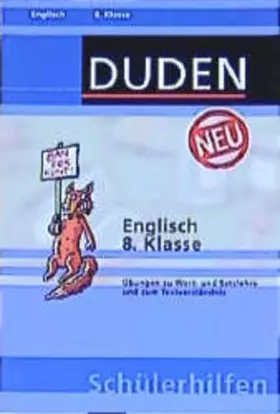 Couverture du produit · Duden Schülerhilfen, Englisch 8. Klasse: Übungen zu Wort- und Satzlehre und zum Textverständnis