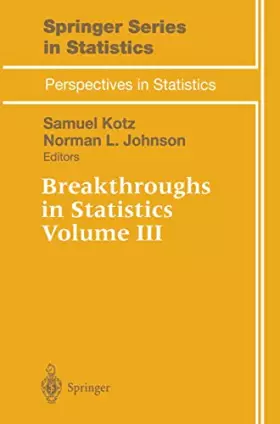 Couverture du produit · Breakthroughs in Statistics (Springer Series in Statistics)
