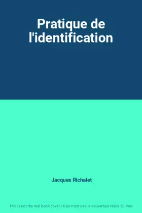 Couverture du produit · Pratique de l'identification