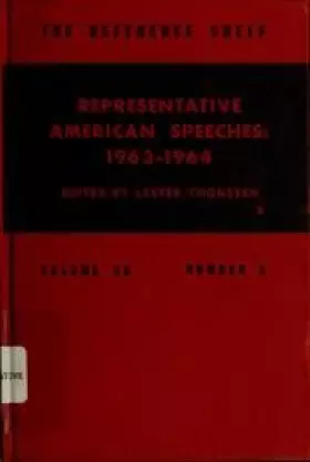 Couverture du produit · Representative American Speeches: 1963-1964 Volume 36, Number 4