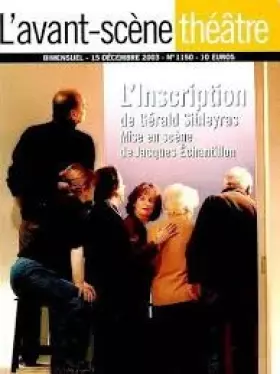 Couverture du produit · L'avant-scene theatre n° 1150  L'inscription
