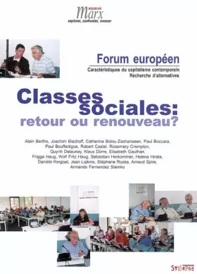 Couverture du produit · Classes sociales : Retour ou renouveau ?