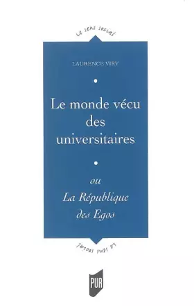 Couverture du produit · MONDE VECU DES UNIVERSITAIRES