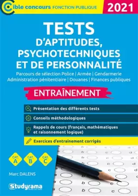 Couverture du produit · Tests d'aptitudes, psychotechniques et de personnalité: 2021