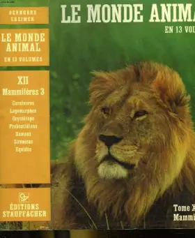 Couverture du produit · Le monde animal - tome 12 - mammiferes 3