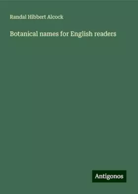 Couverture du produit · Botanical names for English readers
