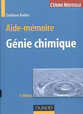Couverture du produit · Génie chimique