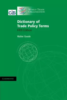 Couverture du produit · Dictionary of Trade Policy Terms