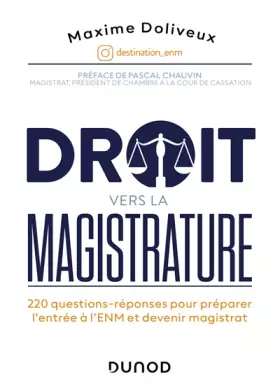 Couverture du produit · Droit vers la magistrature - 220 questions-réponses pour préparer l'ENM et devenir magistrat