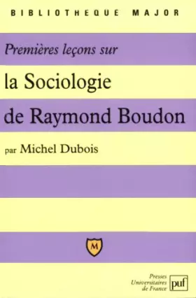 Couverture du produit · Premières leçons sur "La Sociologie" de Raymond Boudon