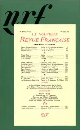 Couverture du produit · Hommage à Goethe