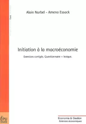 Couverture du produit · Initiation a la Macroéconomie