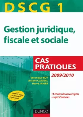 Couverture du produit · Gestion juridique, fiscale et sociale DSCG 1 : Cas pratiques