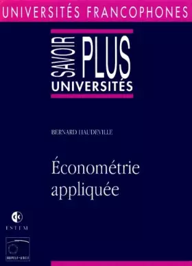 Couverture du produit · Économétrie appliquée