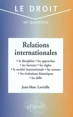 Couverture du produit · Relations internationales