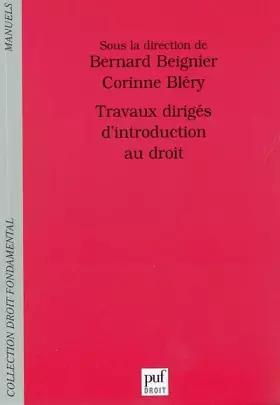 Couverture du produit · Travaux dirigés d'introduction au droit