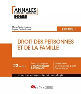 Couverture du produit · Droit des personnes et de la famille : Licence 1
