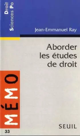 Couverture du produit · Aborder les études de droit