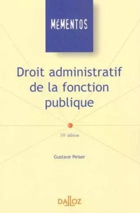 Couverture du produit · Droit administratif : fonction publique, 16e édition