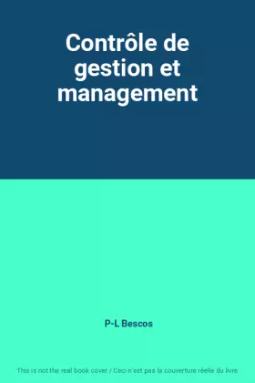 Couverture du produit · Contrôle de gestion et management