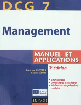 Couverture du produit · DCG 7 - Management - 3e édition - Manuel et applications, corrigés inclus