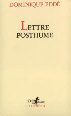 Couverture du produit · Lettre posthume