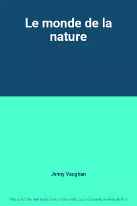 Couverture du produit · Le monde de la nature