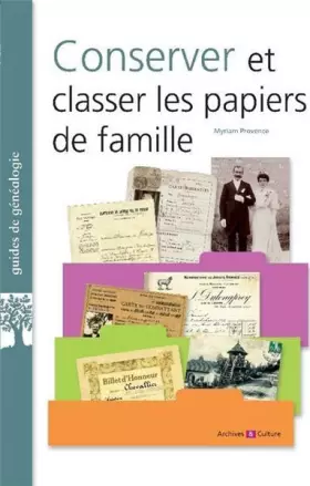 Couverture du produit · Conserver et classer les papiers de famille