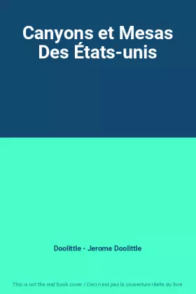 Couverture du produit · Canyons et Mesas Des États-unis