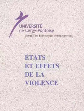 Couverture du produit · États et Effets de la Violence
