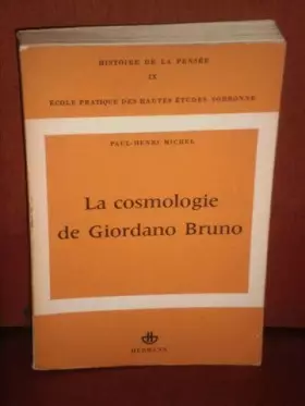 Couverture du produit · La cosmologie de Giordano Bruno