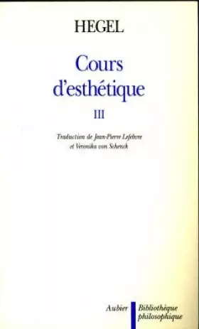 Couverture du produit · Cours d'esthétique (3)