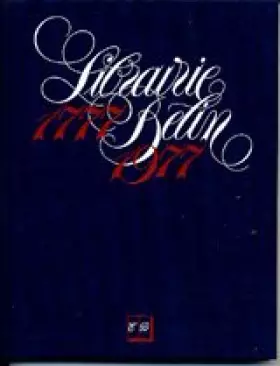 Couverture du produit · Librairie Belin, 1777-1977