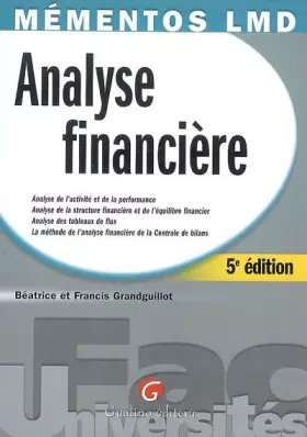 Couverture du produit · Analyse financière