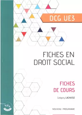 Couverture du produit · Fiches en droit social: DCG UE3 - Fiches de cours - Nouveau programme