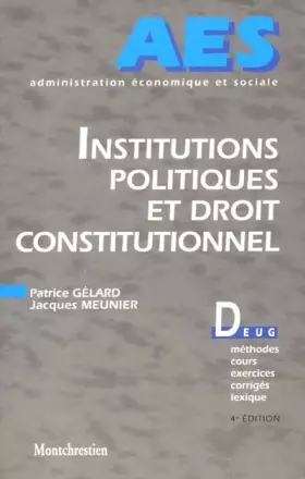 Couverture du produit · Institutions politiques et droit constitutionnel. 4ème édition