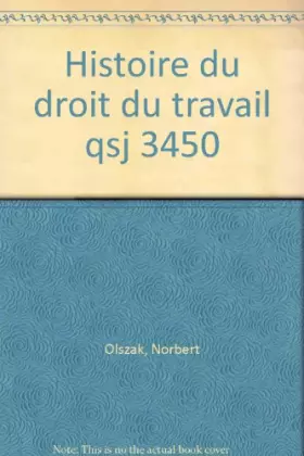 Couverture du produit · Histoire du droit du travail