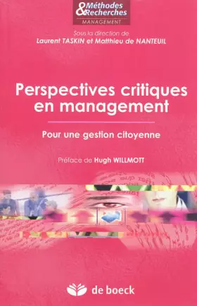 Couverture du produit · Perspectives critiques en management