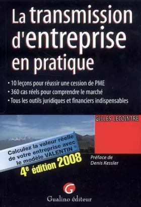 Couverture du produit · La transmission d'entreprise en pratique