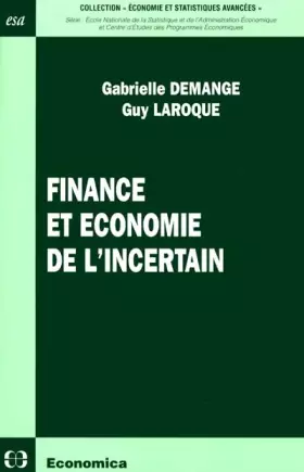 Couverture du produit · Finance et économie de l'incertain